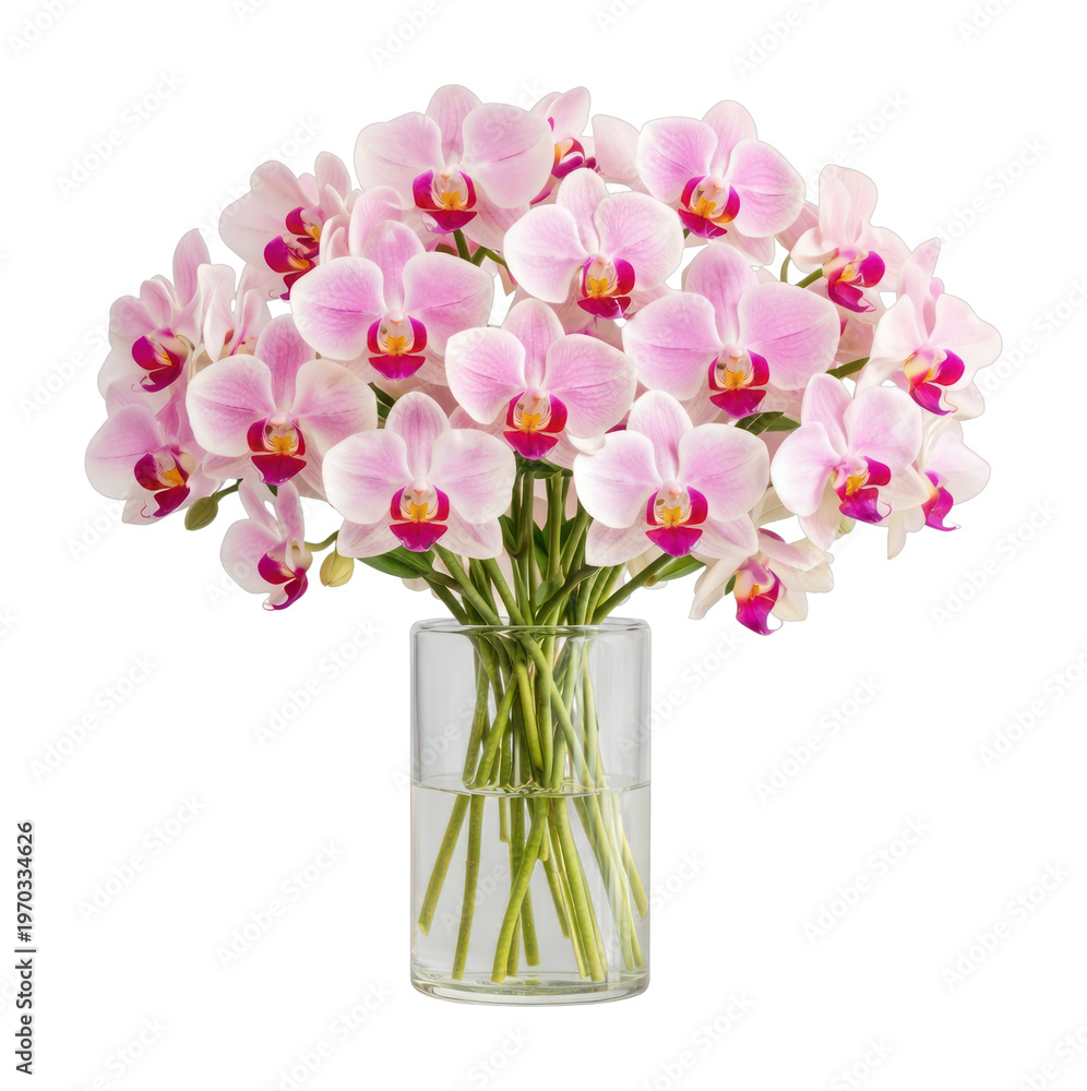 Naklejka premium PNG Elegant pink orchid bouquet