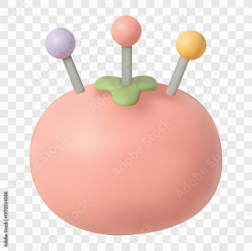 Sewing Vector Icon Set | 3D icon set | tomato pincushion