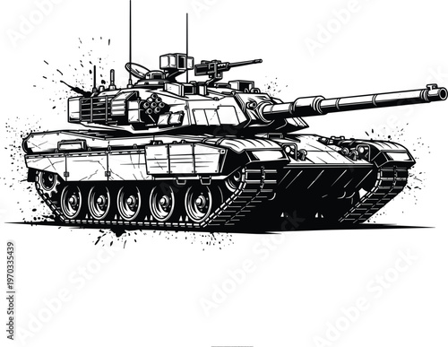 Military Tank Icon Set with Heavy Armor, Weaponry, and Battle Gear for Warfare, Defense, and Combat Operations