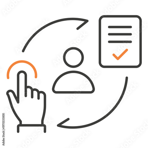 One Tap Signup icon, Quick User Registration with a Single Tap for Seamless Onboarding, Simplify Account Creation with One-Touch Signup for Better User Engagement icon