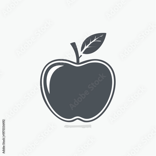 Apfel Icon Minimalistisch Vektor