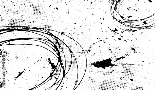 Messy scribble grunge abstract overlay texture.Urban grunge texture background.halftone dot noisy texture with scratches best for poster, album cover, street style, overlay and urban style.