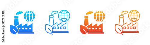 Environmental Business icon sheet multiple style collection