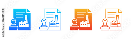 Regulatory Permits icon sheet multiple style collection