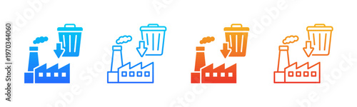 Waste Reduction icon sheet multiple style collection