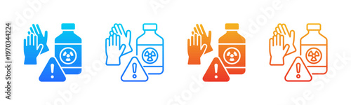 Chemical Handling icon sheet multiple style collection
