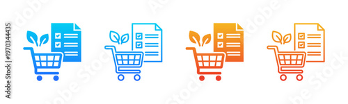 Sustainable Procurement icon sheet multiple style collection