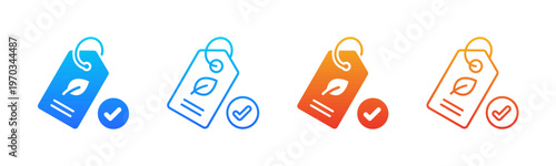 Eco Labeling icon sheet multiple style collection