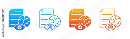 Disclosure Report icon sheet multiple style collection