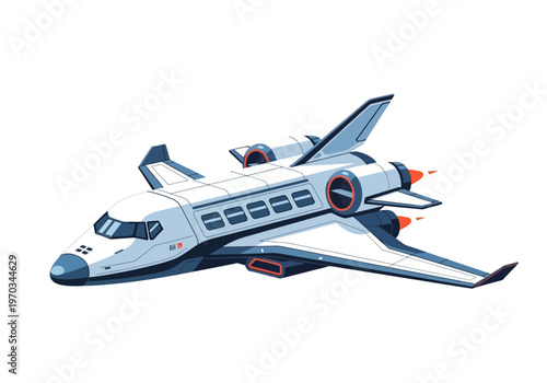 Futuristic Space Plane with Advanced Design.