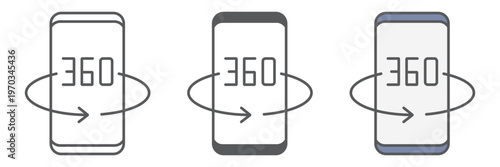 Smartphone degree line icon, device and technology, phone rotation sign, vector graphics, a linear pattern on a white background.