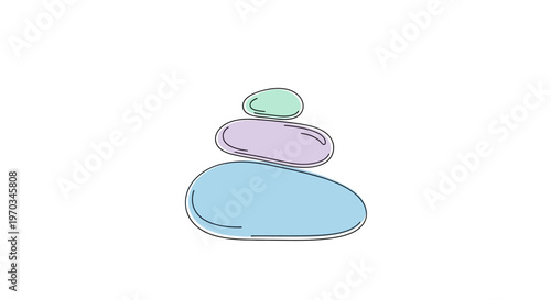 Stack of colorful pebbles stones.