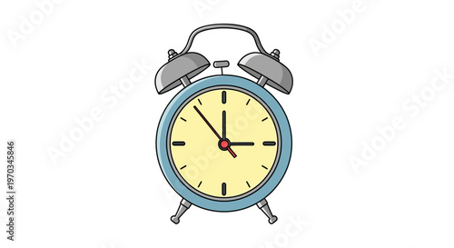 Vintage Style Blue Alarm Clock Face.