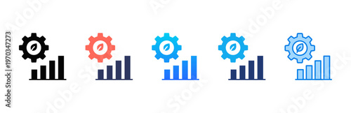 Resource Efficiency icon sheet multiple style collection