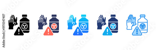 Chemical Handling icon sheet multiple style collection