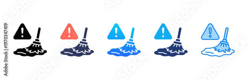 Spill Cleanup icon sheet multiple style collection