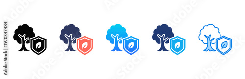 Habitat Protection icon sheet multiple style collection