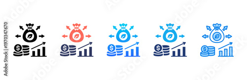 Sustainable Investment icon sheet multiple style collection