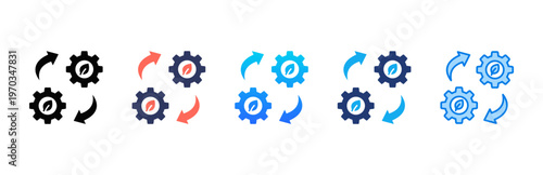 Transition Plan icon sheet multiple style collection