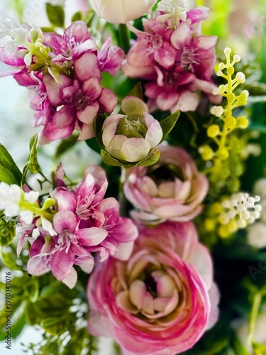 Easter Floral Centerpiece: Bunny & Flowers Arrangement