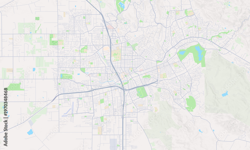 Obraz premium Santa Rosa California map