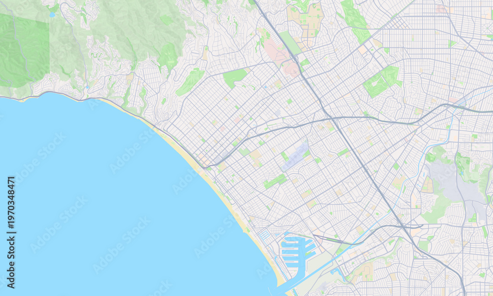 Fototapeta premium Santa Monica California map