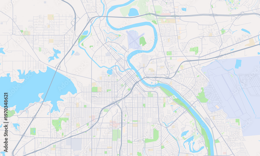 Naklejka premium Shreveport Louisiana map
