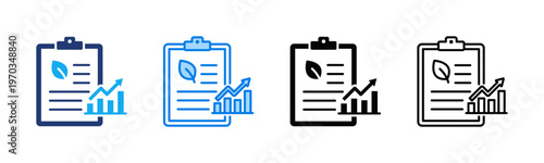 Sustainability Strategy icon sheet multiple style collection