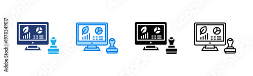 Compliance Monitoring icon sheet multiple style collection