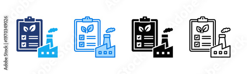 Environmental Audit icon sheet multiple style collection