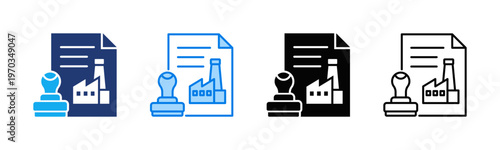 Regulatory Permits icon sheet multiple style collection