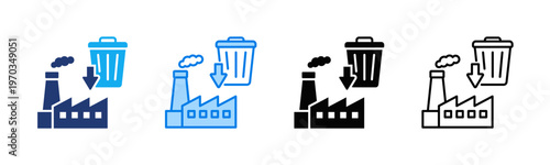 Waste Reduction icon sheet multiple style collection
