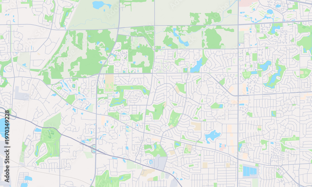 Obraz premium Streamwood Illinois map