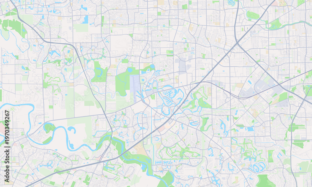 Obraz premium Sugar Land Texas map