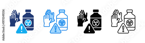Chemical Handling icon sheet multiple style collection