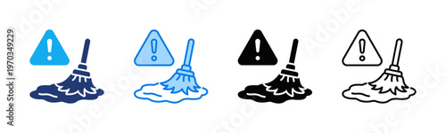 Spill Cleanup icon sheet multiple style collection