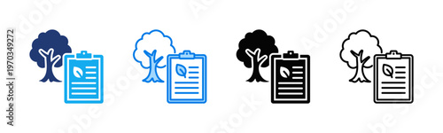 Biodiversity Plan icon sheet multiple style collection