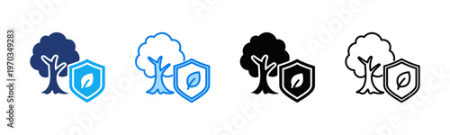 Habitat Protection icon sheet multiple style collection