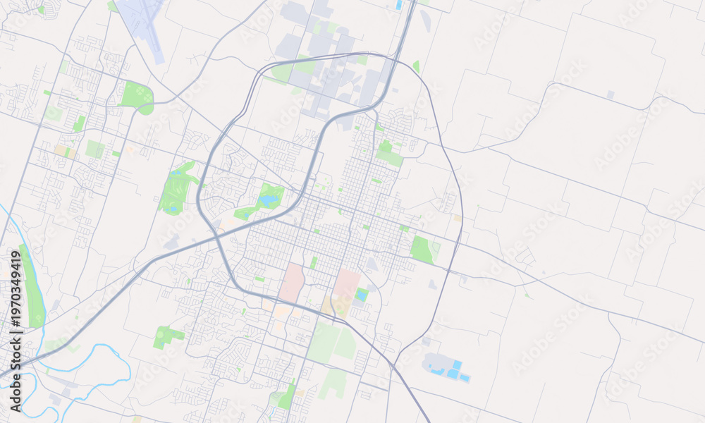 Obraz premium Temple Texas map