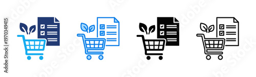 Sustainable Procurement icon sheet multiple style collection