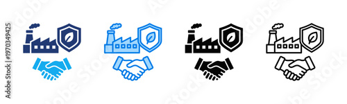 Supplier Sustainability icon sheet multiple style collection