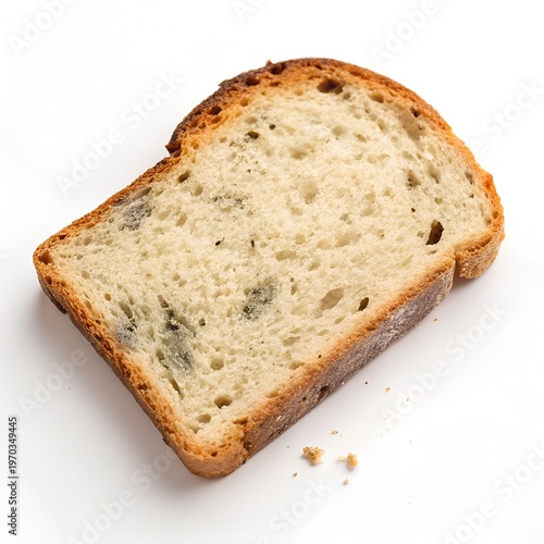 Sliced Moldy Bread with Fungus Spoilage Food Concept