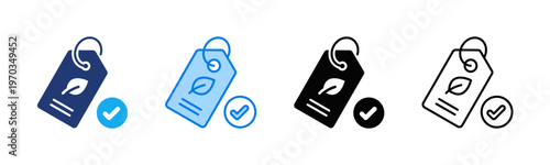 Eco Labeling icon sheet multiple style collection