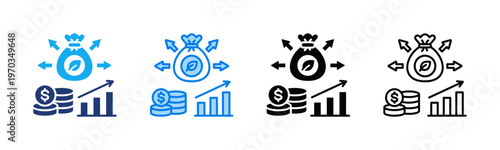 Sustainable Investment icon sheet multiple style collection