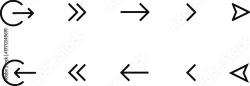 Hand drawn arrow symbols directional indicators and circular movements