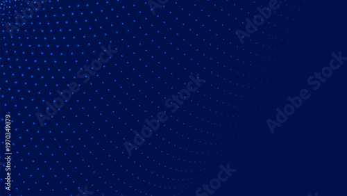 Abstract background of moving particles. Futuristic dotted wave. Big data. 3D vector illustration