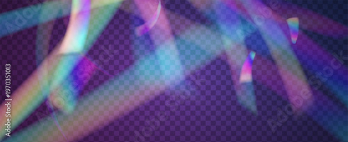 Rainbow Light Leak Prism. Iridescent Prism Background.  Spectrum Of Color And Light With Sparkle, Glitter, And A Gem-like Aura. Crystal  Light Leak Effect.