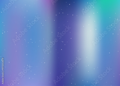 Aurora Light Gradient. Borealis Gradient Blur. Green, Blue And Purple Abstract Sky. Northern Aurora Light. Dreamy Finland Landscape With Magical Fog. Modern Tech Design With Mesh Pattern.