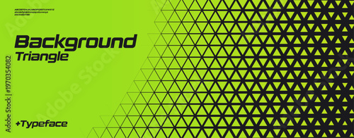 Hexagonal honeycomb green neon gradient, tech halftone background with bold rounded dynamic font for sport, race, technology. Perfect for banner, website, poster, branding, ads. Vector illustration