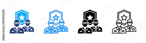 VIP Protection icon sheet multiple style collection